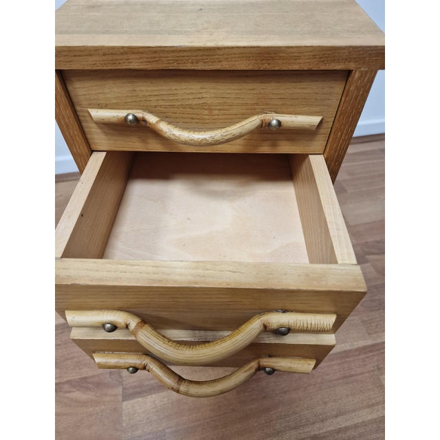 Vintage Bedside Tables in Bamboo and Oak, 1980s, Set of 2 For Sale - Image 13 of 16