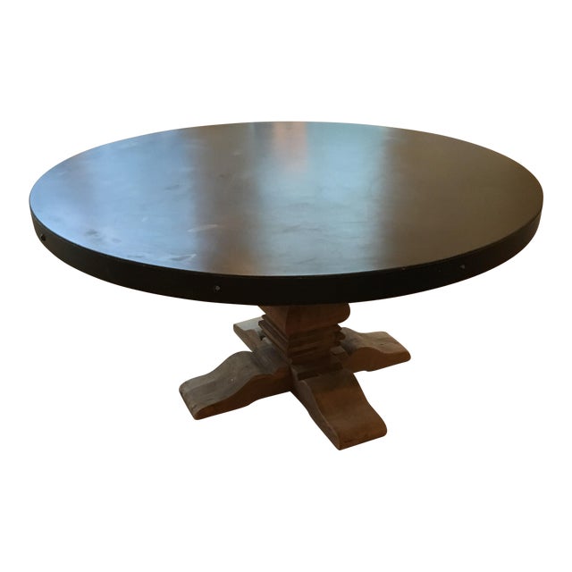 RH Salvaged Wood & Concrete Round Table Chairish