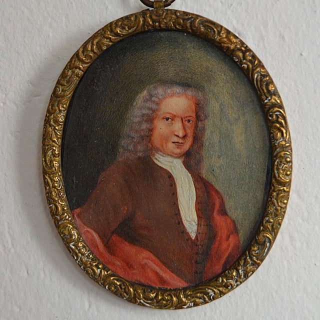 Miniature Portrait, 1743, Painting, Framed For Sale - Image 4 of 7