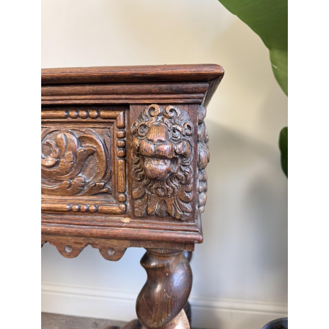 Antique Console Table in Carved Wood, 1890s For Sale - Image 6 of 17