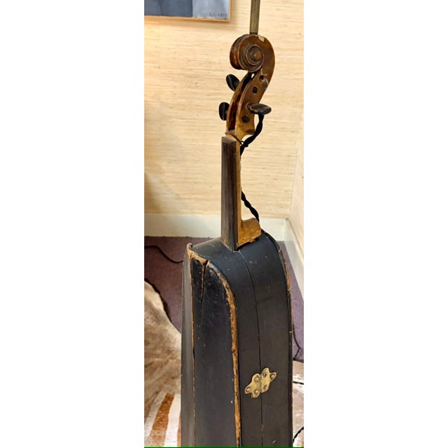 American A Unique Floor Lamp Hand Made From an Antique Violin Case For Sale - Image 3 of 7