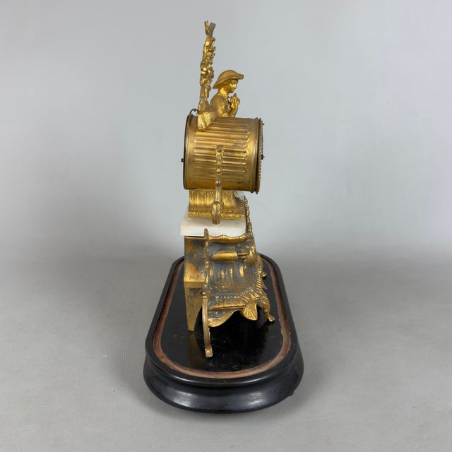 A majestic and dramatic "Parigina" mantel clock, attributed to a French watchmaker from the second half of the 19th...