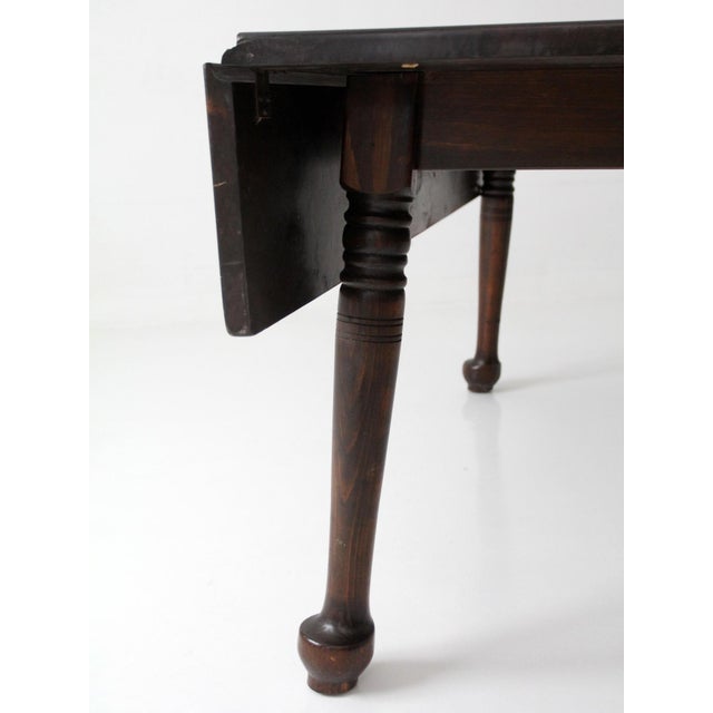 Early American Style Drop Leaf Dining Table Circa 1950s For Sale - Image 9 of 18