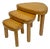 Triangular Oak Nesting Tables from Pierre Chapo, 1970s, Set of 3 For Sale