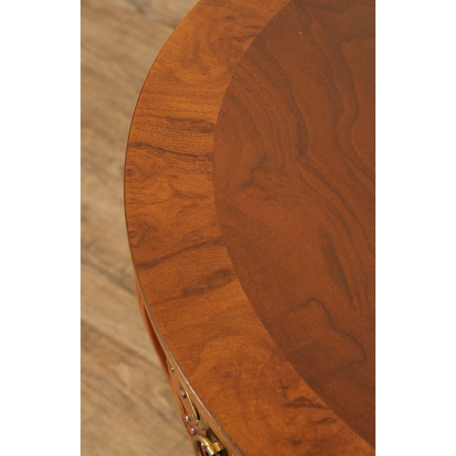 Brown Baker Furniture French Country Style Walnut Side Table For Sale - Image 8 of 18