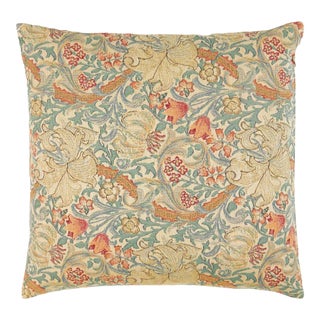 Golden Lily Light Tapestry Cushion With Feather Filler - 46 X 46cm For Sale