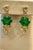 Emerald 12Ct Carved Emerald & 5 Ct Rose Diamond Dangling Post Earrings 22 Kt Yellow Gold For Sale - Image 8 of 18