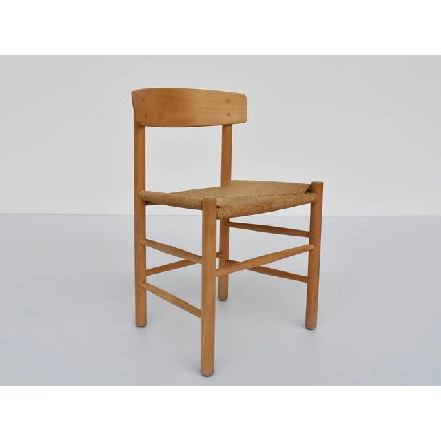 Model J39 Chairs in Oiled Oak & Paper Cord by Børge Mogensen for Fredericia, Denmark, 1970s, Set of 8 For Sale - Image 9 of 9
