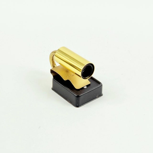 Metal Mid-Century Modern Glass and Brass Wall Lamps from Limburg, Germany, 1960s, Set of 4 For Sale - Image 7 of 8