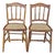 2 Antique Victorian Early American Style Maple Spindle Back Side Chairs Pair For Sale