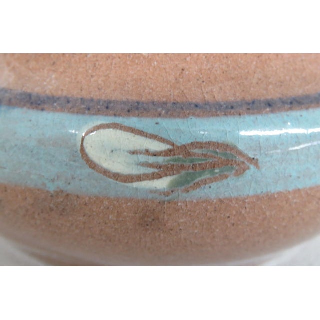 Pride Craft Barbados Floral Hand Painted Pottery Lidded Jar Trinket Box 4722b For Sale - Image 10 of 14