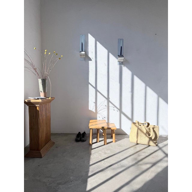 Small Nesting Tables in Light Oak, 1950s, Set of 2 For Sale - Image 4 of 18