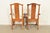 Thomasville Mid-Century Hollywood Regency Chinoiserie Carved Walnut Armchairs, Pair For Sale - Image 12 of 15