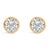 14K Yellow Gold 1.0 Cttw Lab Grown Diamond Screw-Back Classic Bezel Solitaire Stud Earrings (G-H Color, VS2-SI1 Clarity) For Sale
