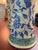 1990s 1990s Pair of Blue & White Floral Ceramic Trumpet Vases For Sale - Image 5 of 7