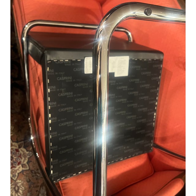 Late 20th Century A Pair of Italian Ludwig Mies Van Der Rohe Style Chairs For Sale In Los Angeles - Image 6 of 7