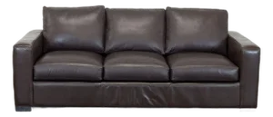 Room & Board Brown Leather Sleeper Sofa With Pull-Out Bed