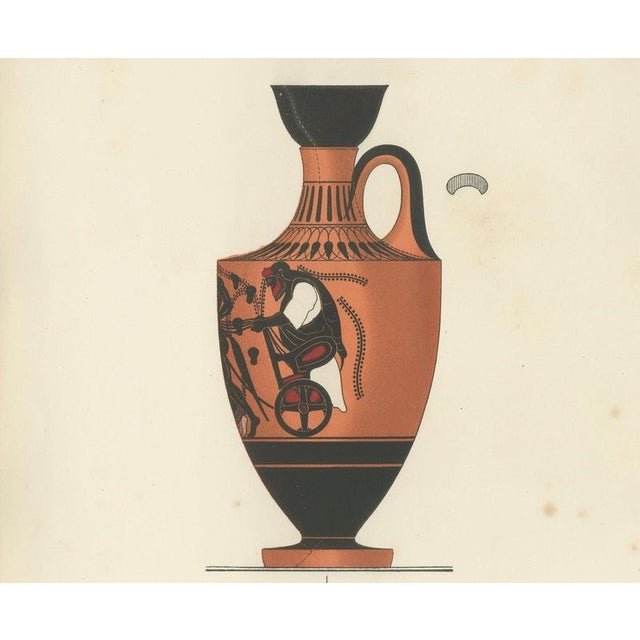 Albert Genick, Greek Lekythos with Classical Figures, 1883, Lithograph For Sale - Image 9 of 10
