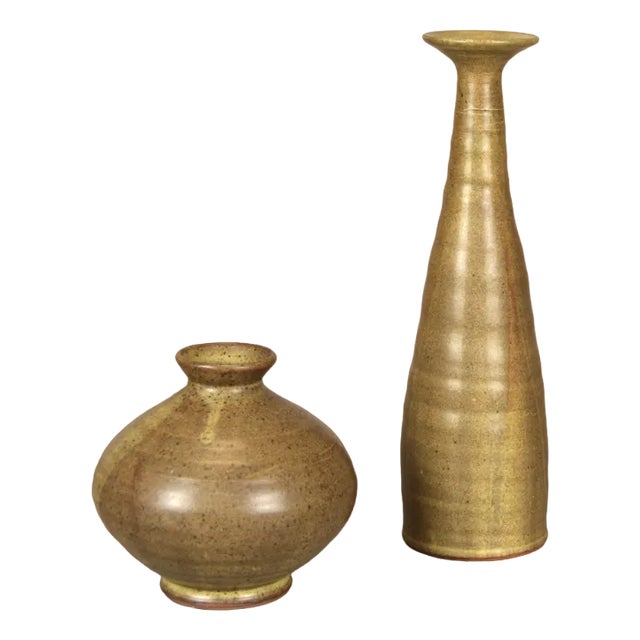 Ceramic Vases by Eva Strömberg for Upsala Ekeby, Set of 2 For Sale