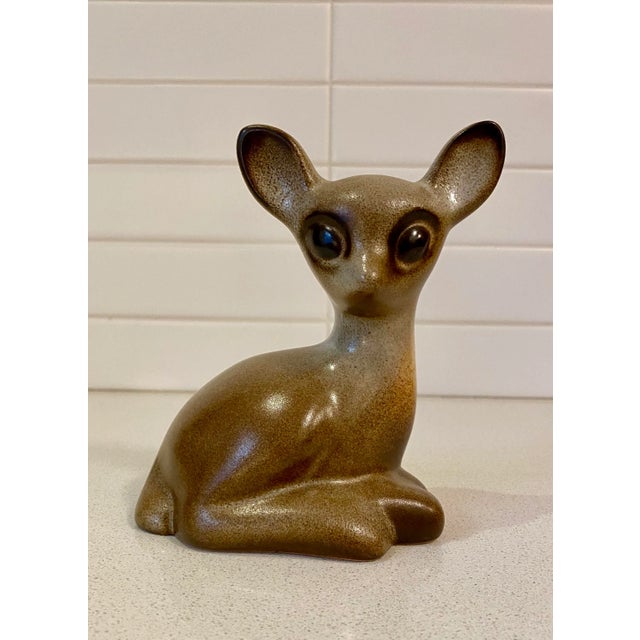 Ceramic Vintage Late 20th Century Howard Pierce Porcelain Deer - A Pair For Sale - Image 7 of 13