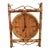 Vintage Tortoise Rattan Bamboo Wall Clock For Sale
