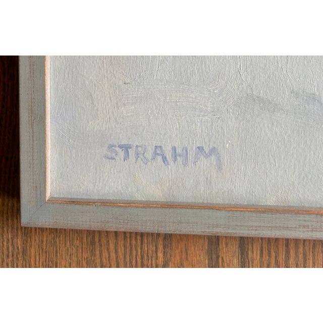Paul Strahm Original Ca Plein Air Impressionist Seascape Boats Harbor Signed For Sale - Image 4 of 4
