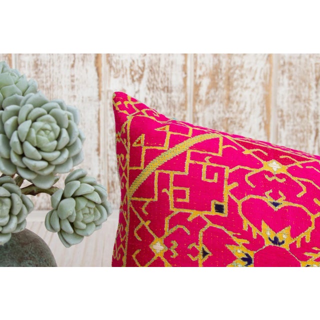 Antique Hasina Sindh Silk Pillow For Sale In Los Angeles - Image 6 of 11