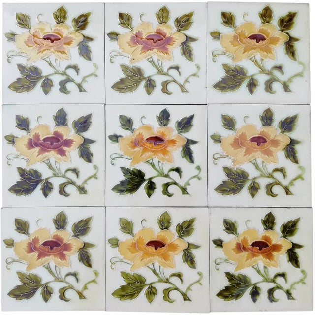 1930s Art Nouveau Tile, 1930s For Sale - Image 5 of 10