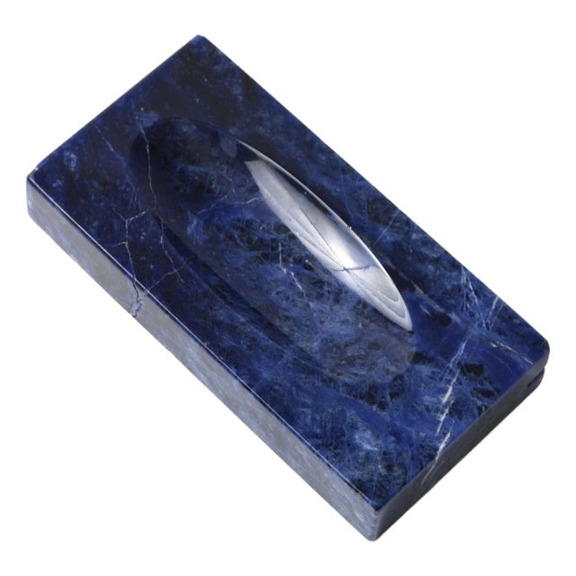 Vintage Blue Stone Jewellery Dish or Bowl, 1970s For Sale