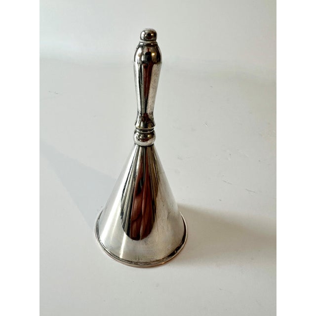 Silver Plate Calling, Teachers or Decorating Bell For Sale - Image 4 of 6