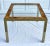1960's Brass, Burl-Wood and Glass Parsons Side Table For Sale - Image 13 of 13
