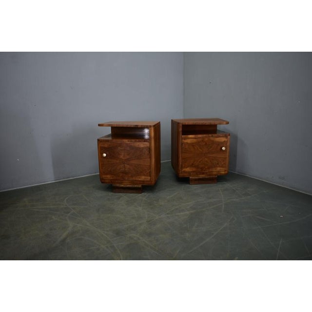 Art Deco Bedside Tables, Czechoslovakia, 1939, Set of 2 For Sale - Image 8 of 18