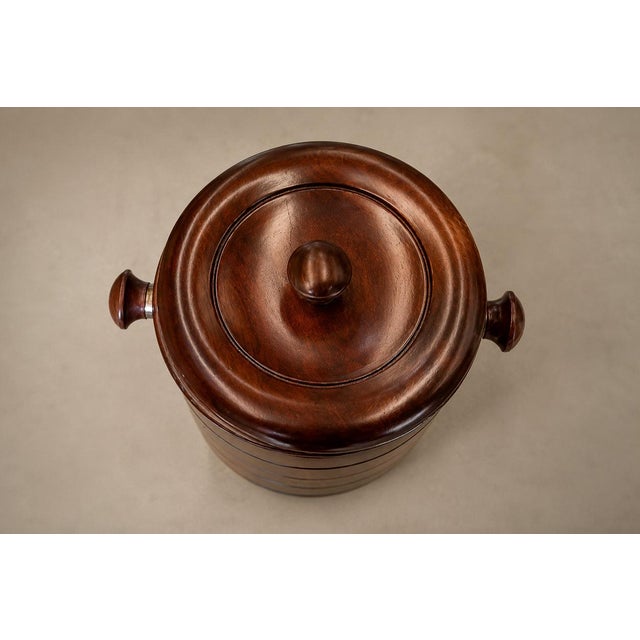 1960s Brazilian Modern Rosewood Ice Bucket with Sculptural Turned Handles For Sale - Image 18 of 18