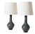 Blue Cloisonné Bronze Lamps, Set of 2 For Sale