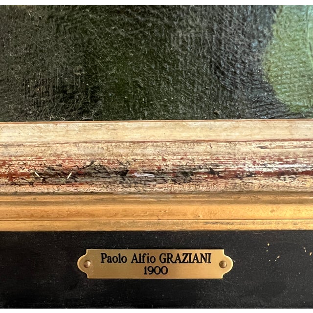 Paolo Alfio Graziani, Bouquet de roses, Oil on Canvas, Framed For Sale - Image 10 of 11