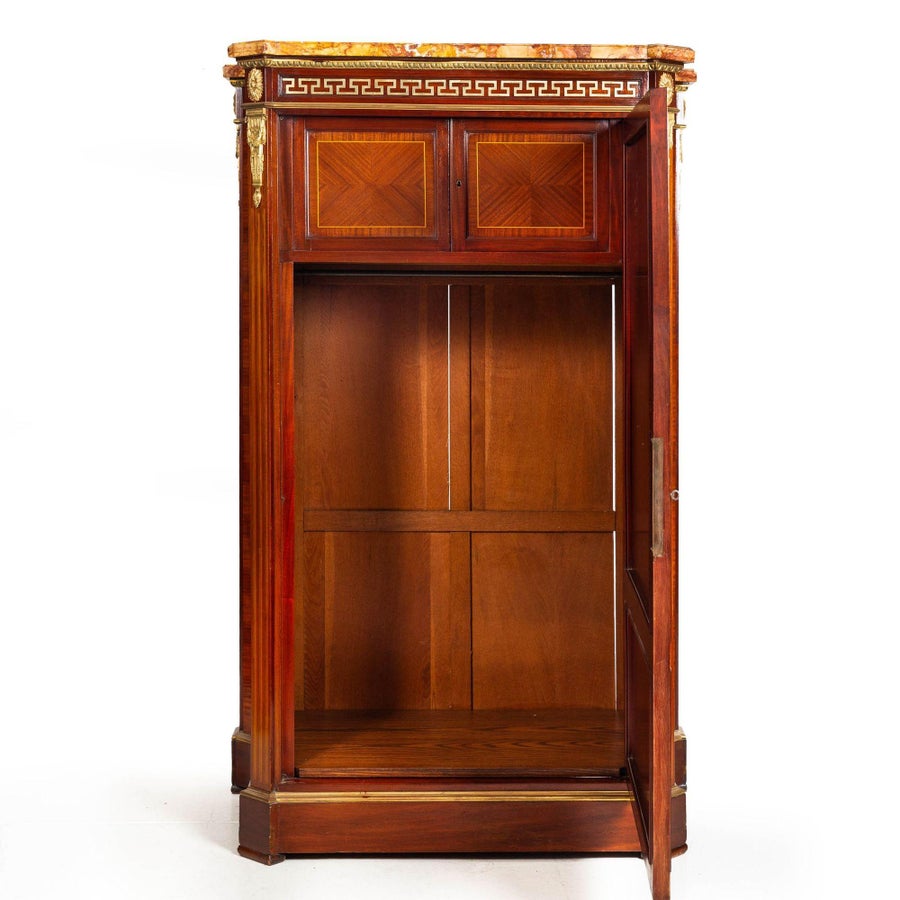 French Louis XVI Style Parquetry \u0026 Bronze Antique Armoire Wardrobe Ca. 1880  | Chairish, image size:900x900