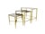 Solid Brass Smoked Glass Set of Three Nesting Stacking Side Occasional Tables For Sale - Image 6 of 7