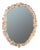 Oval Wall Mirror With Organic Teak Frame For Sale
