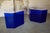 Blue International Acrylic Glass Reception Display Stands, 1980, Set of 2 For Sale - Image 12 of 18