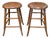 Pair Turned Wood Shaker-Style Stools For Sale