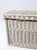 Wood Vintage White Wicker Storage Basket For Sale - Image 7 of 18