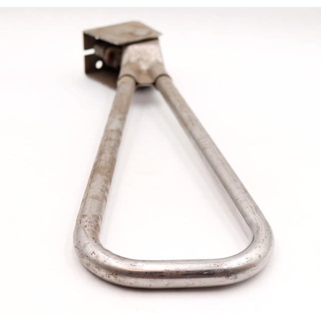 Mid 20th Century Reclaimed Nyc Nickeled Brass Subway Strap Handle For Sale - Image 5 of 6