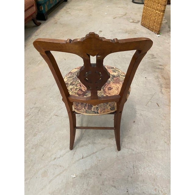 Late 19th Century Late 19th Century Antique Chair With Tapestry For Sale - Image 5 of 6