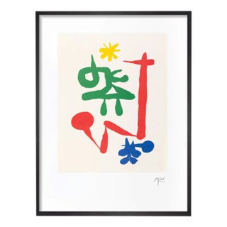 Joan Miro, Surrealist Composition I: Parler Seul, 1970s, Lithograph on Rivoli Paper For Sale