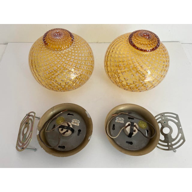 Mid Century Lightolier Wall or Ceiling Lights - a Pair For Sale - Image 9 of 11