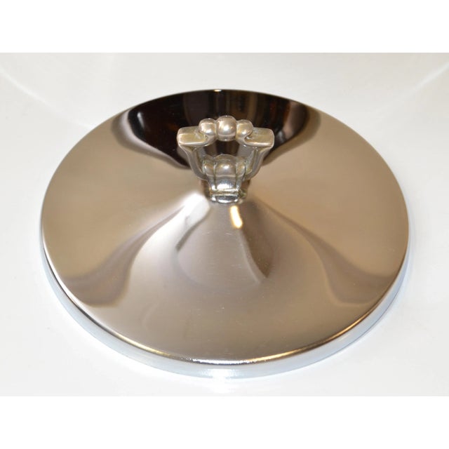 1970s 1970s Art Deco Style Barware Steel Martini Ice Bucked Insulated Black Mirrored Glass Brass Handle For Sale - Image 5 of 13