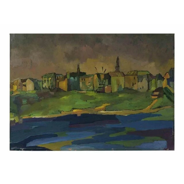 Unknown, Landscape, Oil Painting, 1970s For Sale - Image 4 of 4