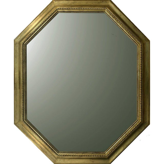 Vintage Mecca Silver Leaf Octagonal Wall Mirror, Italy, 2000s For Sale - Image 4 of 6