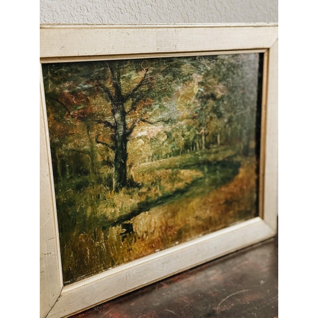 Textile Original Mid Century English Oil Painting by H. Simpson For Sale - Image 7 of 9