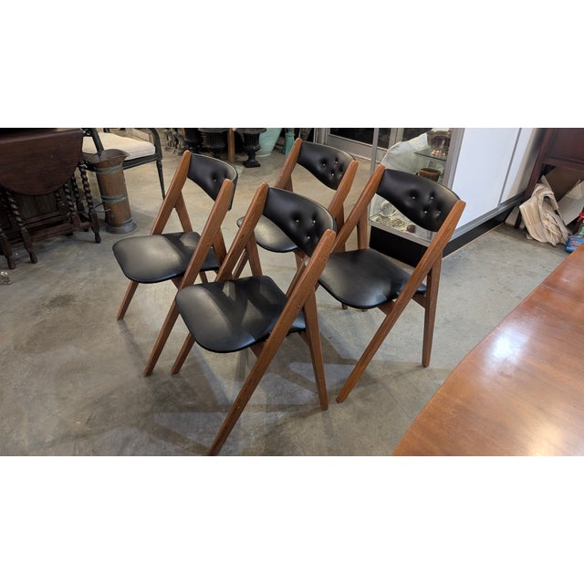Vintage Stakmore Mid Century Modern Folding Dining Chairs For Sale - Image 12 of 13